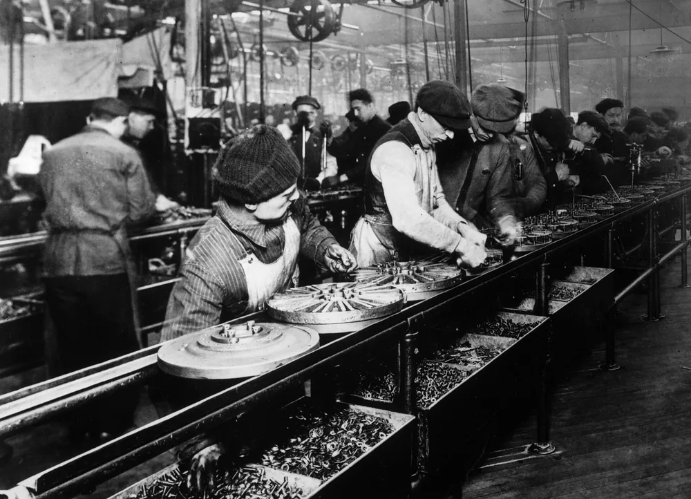 Конвейерная линия серийного производства 1913 года