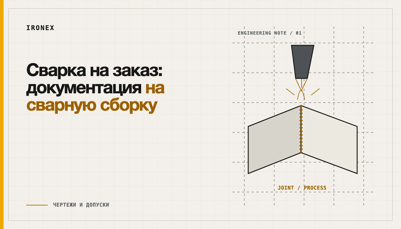 Инженерная схема к статье «Сварка на заказ: документация на сварную сборку»