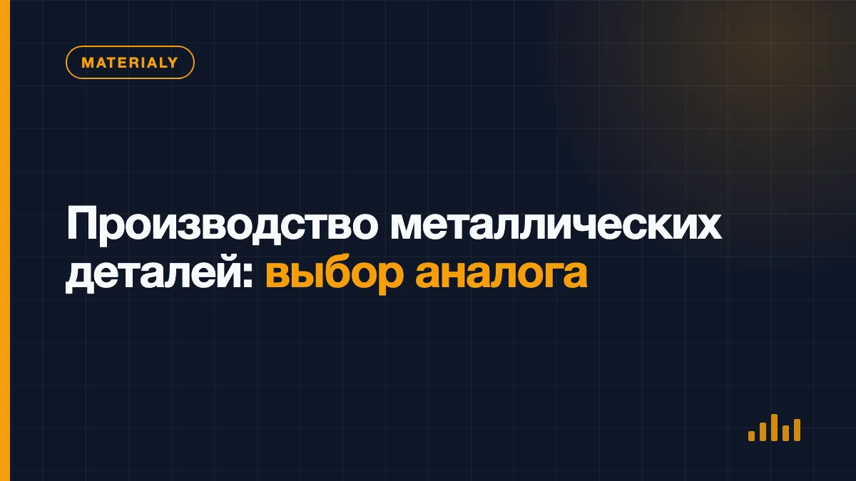 Инженер сравнивает характеристики исходной стали и материала-аналога для металлической детали