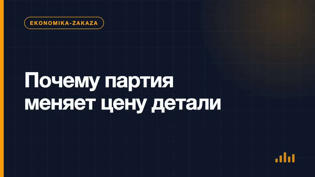 Схема распределения затрат при изготовлении партии металлических деталей
